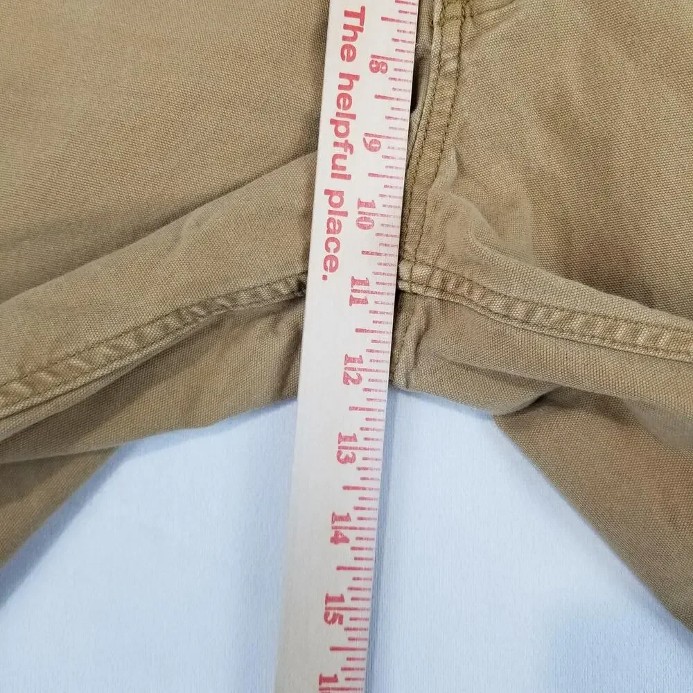 Carhartt Shorts Mens 36 Rugged Flex Relaxed Fit Canvas Work Khaki Tool BS2514-M